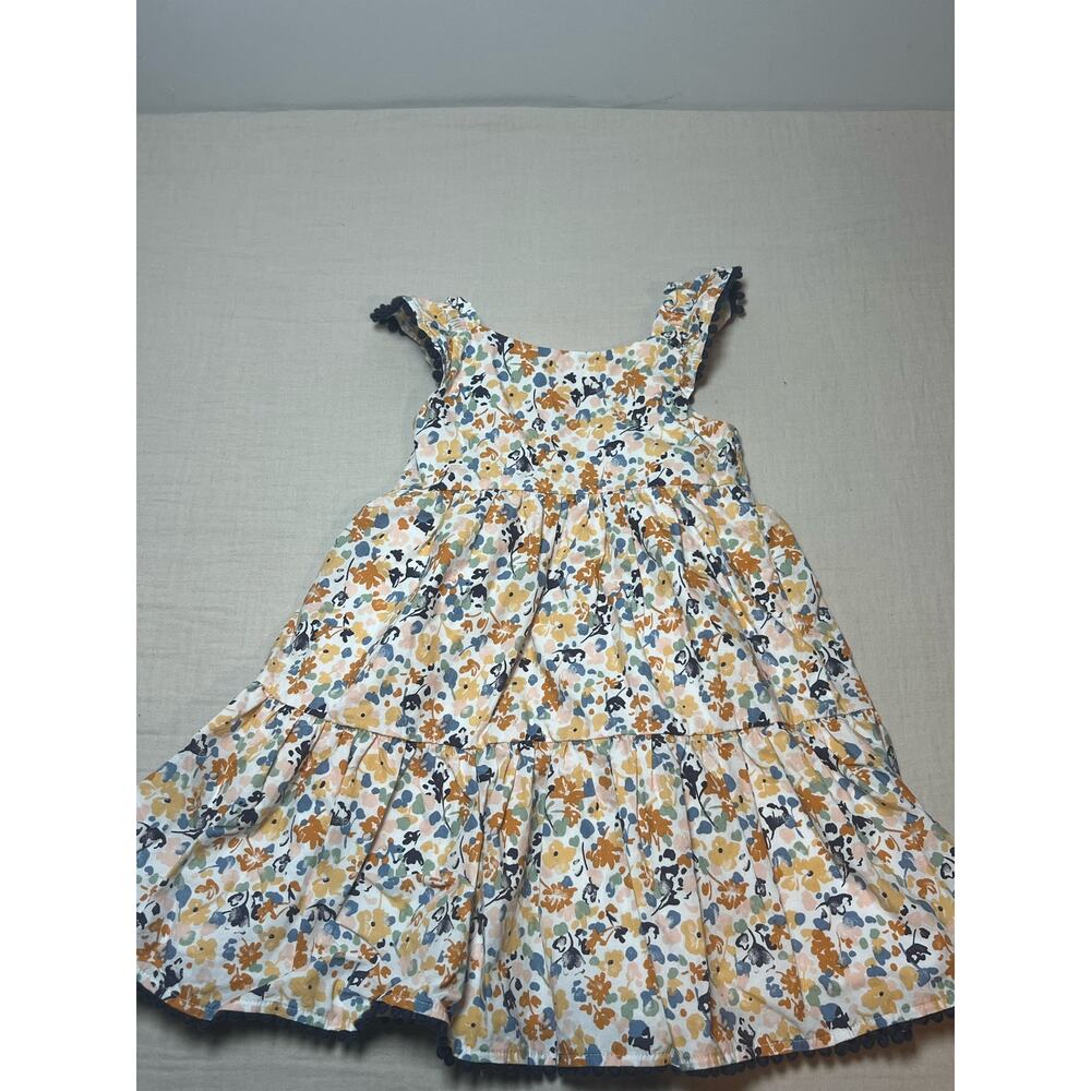 Tahari Toddler‎ Girls Dress Size 2T High Waited Full Skirt Floral Ruffle Sleeves